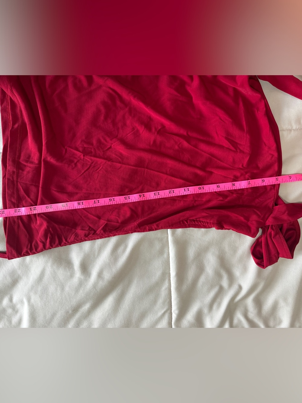 Y2K Wet Seal Red Ruched Halter Top Adjustable Tie Side - Picture 9 of 9